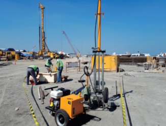 Hydraulic Cone Penetrometer 50 kN for land investigation of a new port construction project in South Sulawesi 